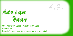 adrian haar business card